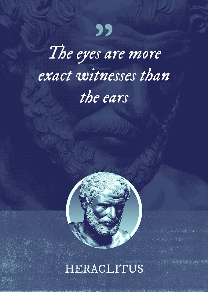 The eyes are more exact