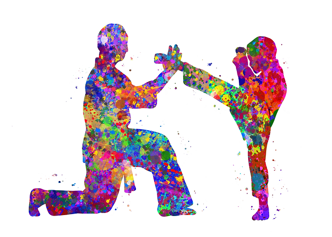 Taekwondo training kids
