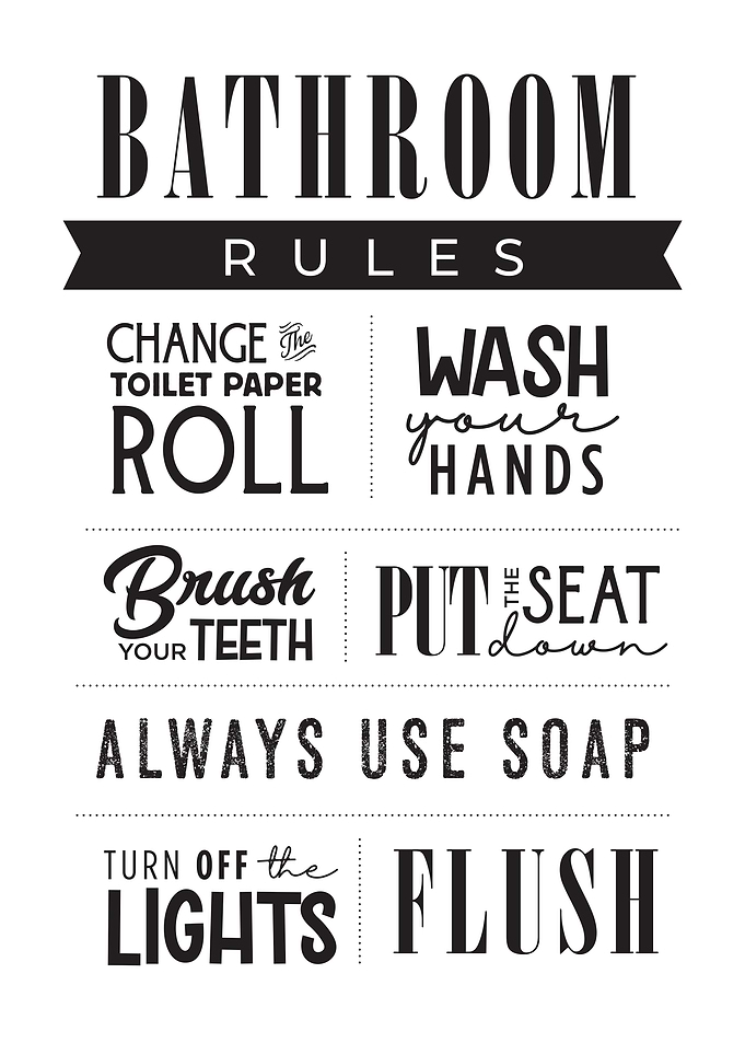 Bathroom Rules