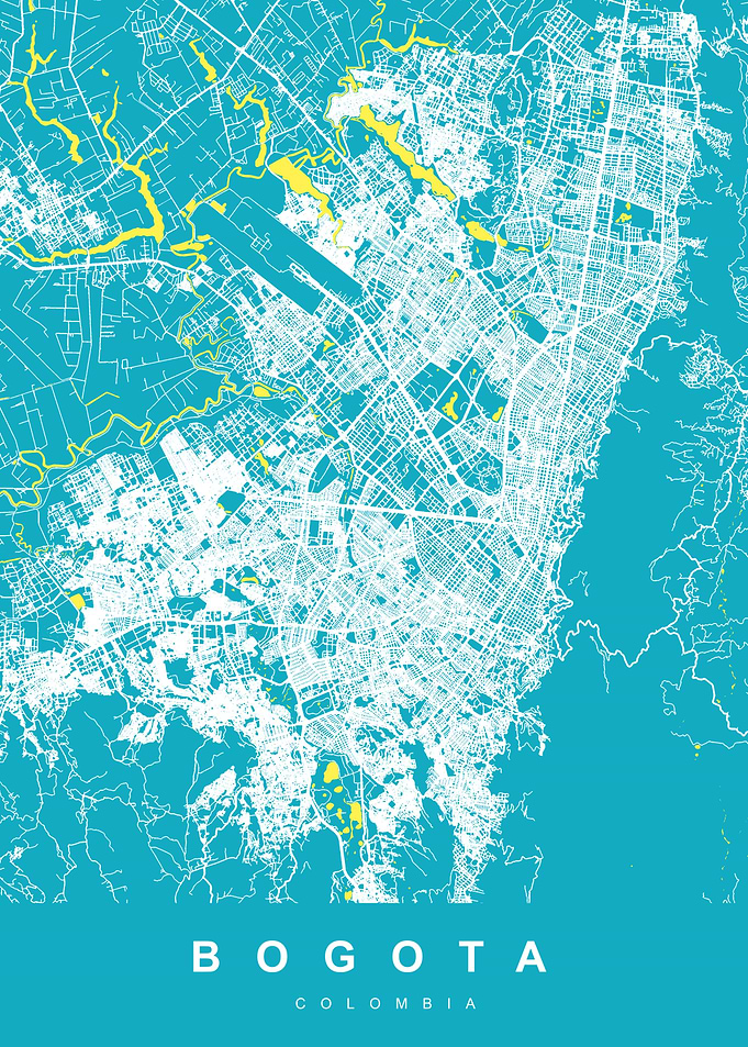 BOGOTA City Map Colombia