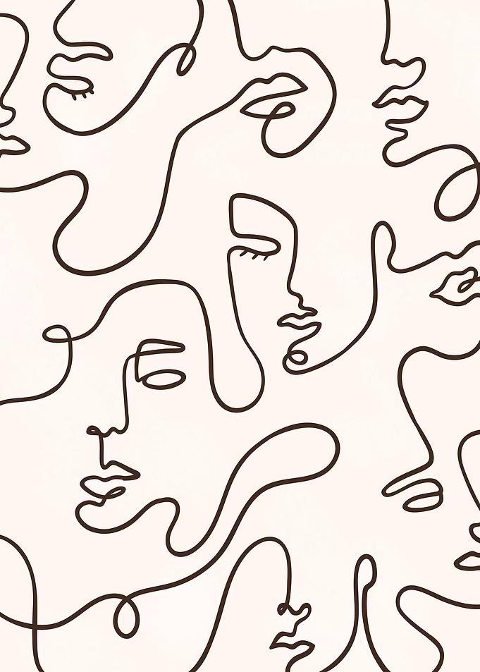 Minimal Face Lineart