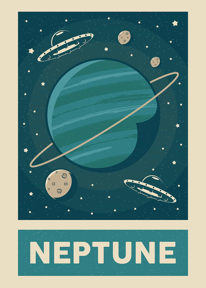 PLANET NEPTUNE RETRO SPACE