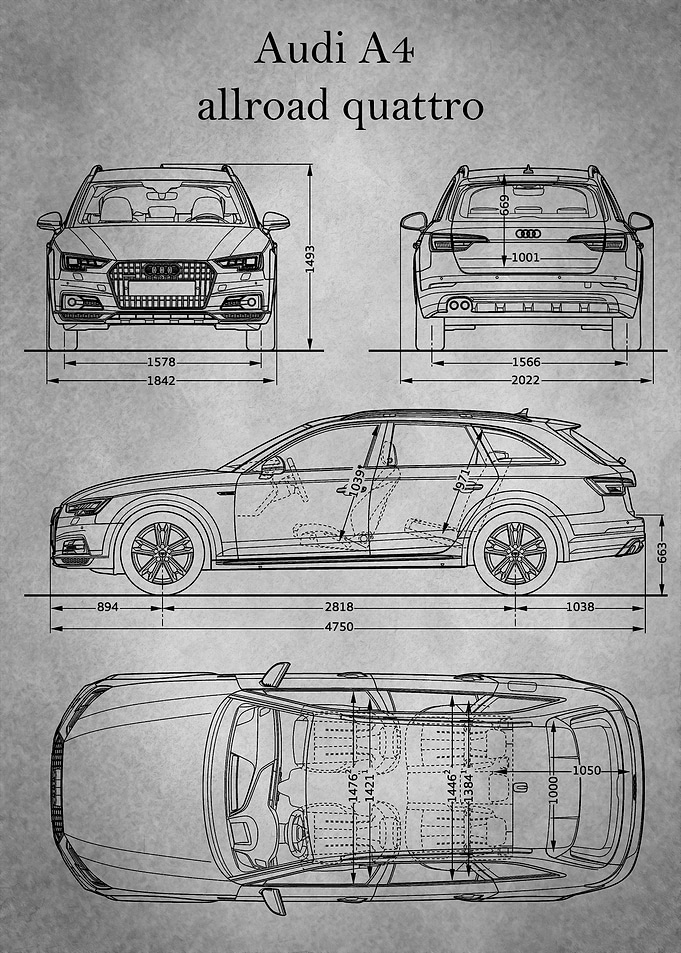 Audi A4 allroad gray old