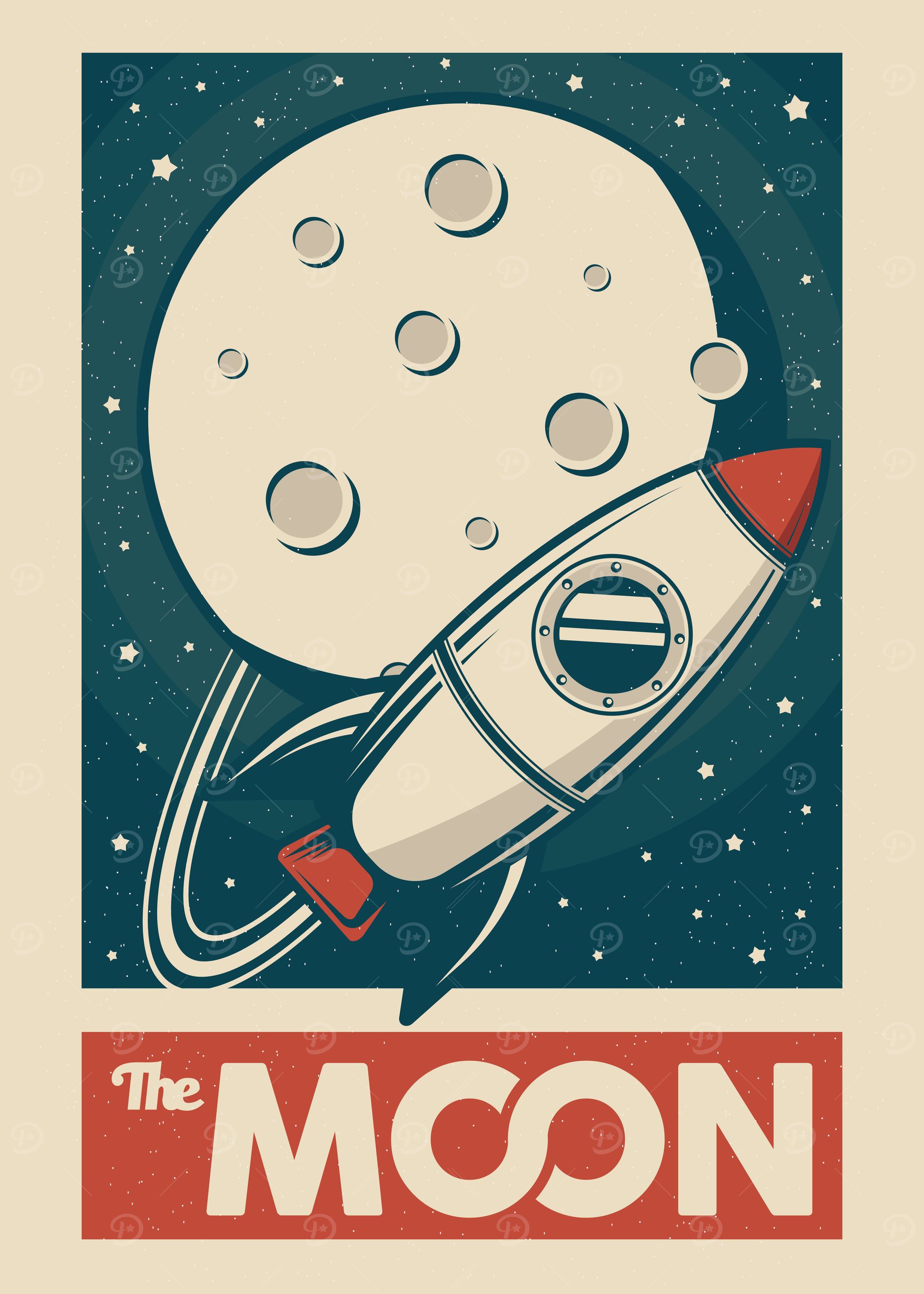 THE MOON RETRO SPACE