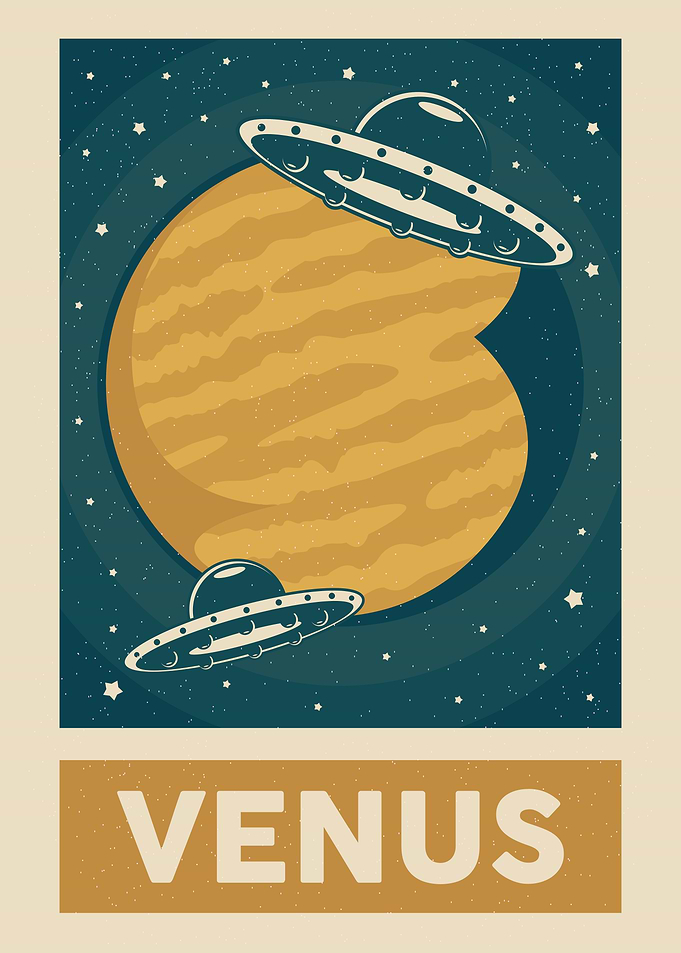 PLANET VENUS RETRO SPACE