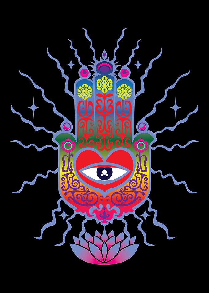 Psychedelic Hand Shiva