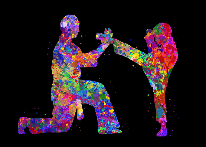 Taekwondo training