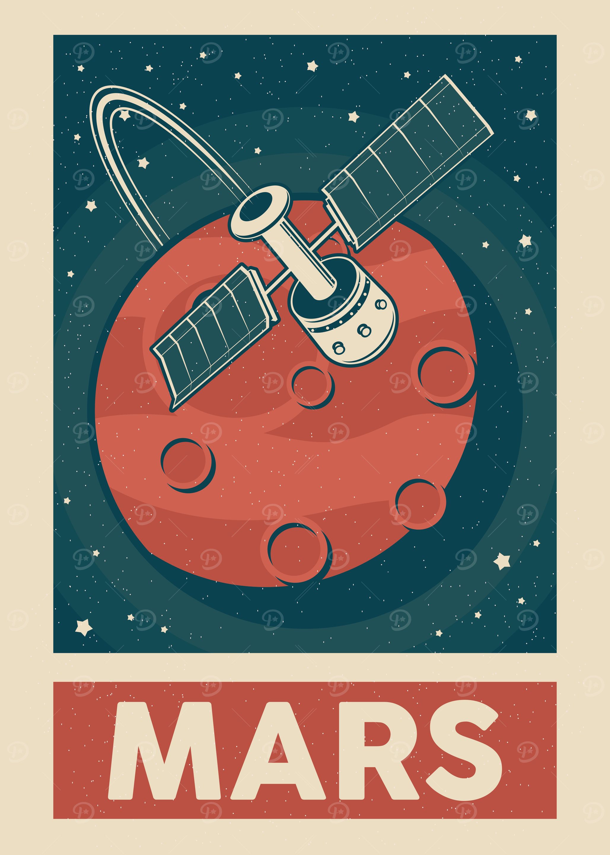PLANET MARS RETRO SPACE