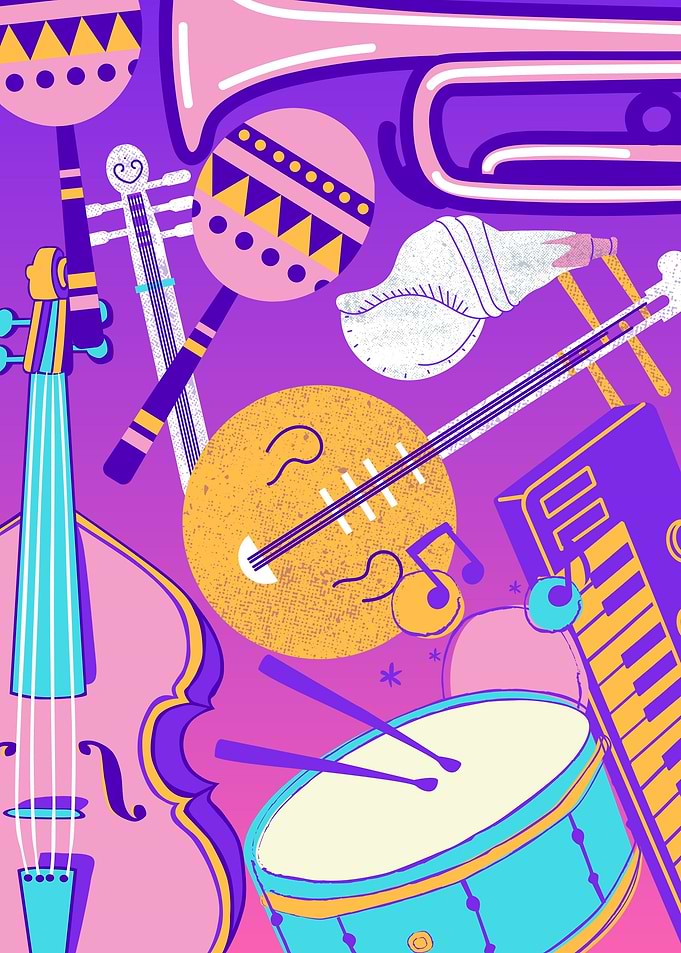 Music Instrument Pop Art 4