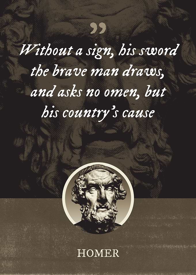 Without a sign his sword
