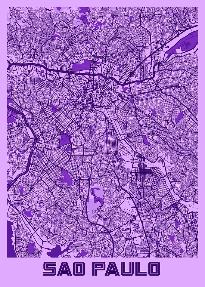 Sao Paulo Lavender Map