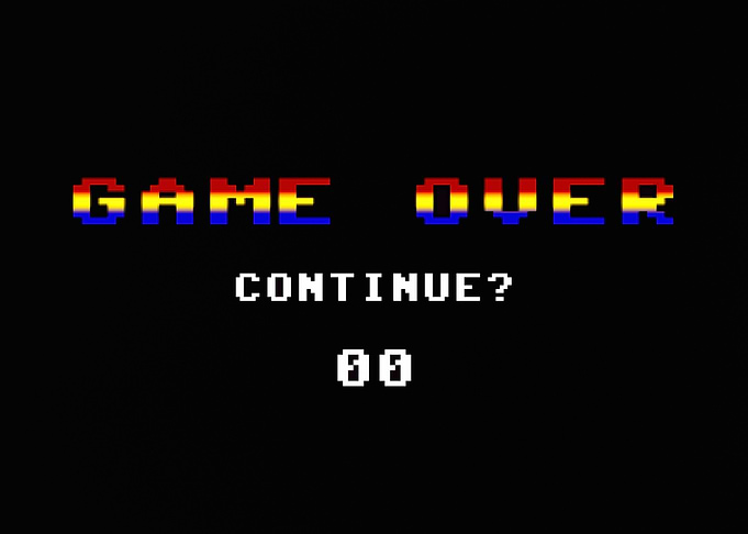 Game over 8bit continue b