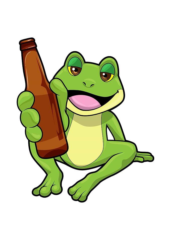 Frog Bottle of Beer