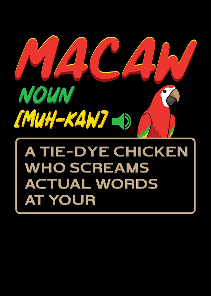 Macaw A Tiedye Chicken