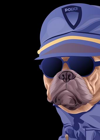 Medium Police Dog
