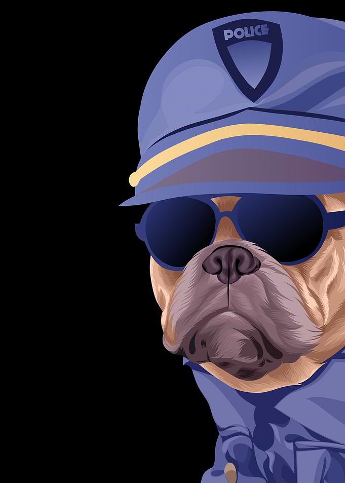 Medium Police Dog