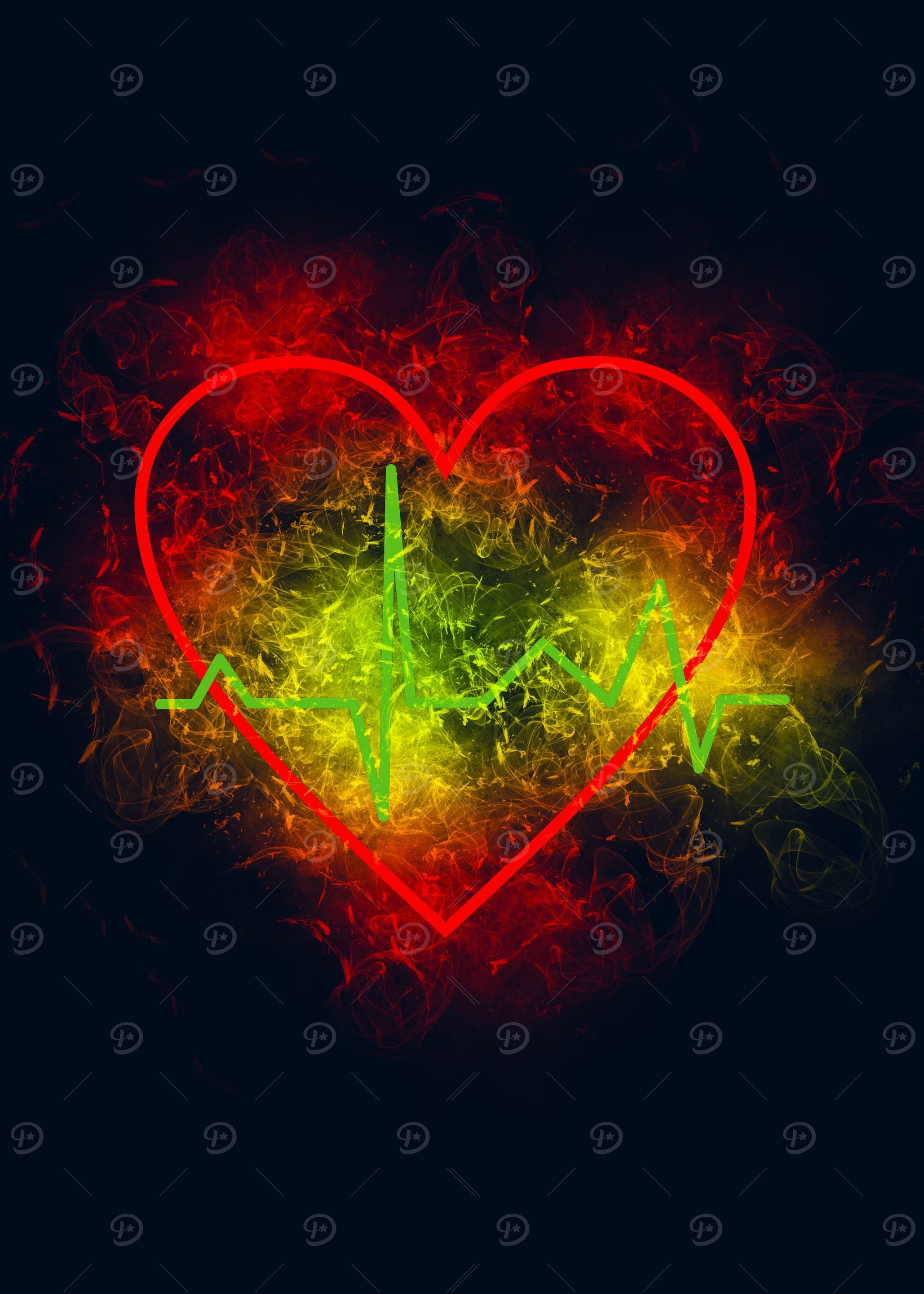 heart ecg monitor smoky