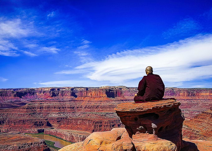 Meditating Monk Outback