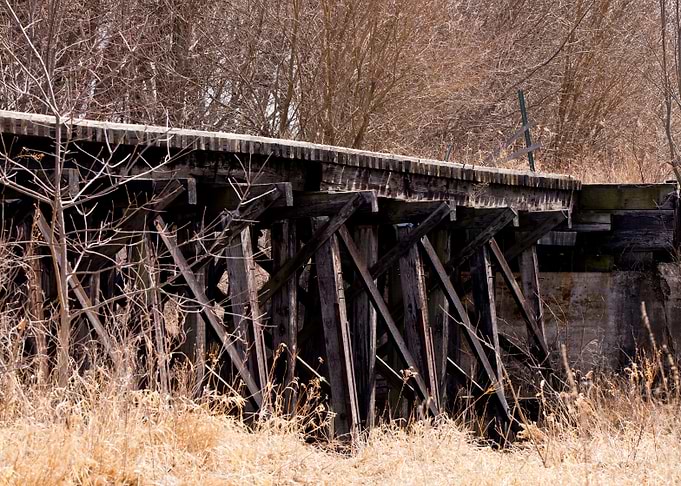Abandoned train trestle