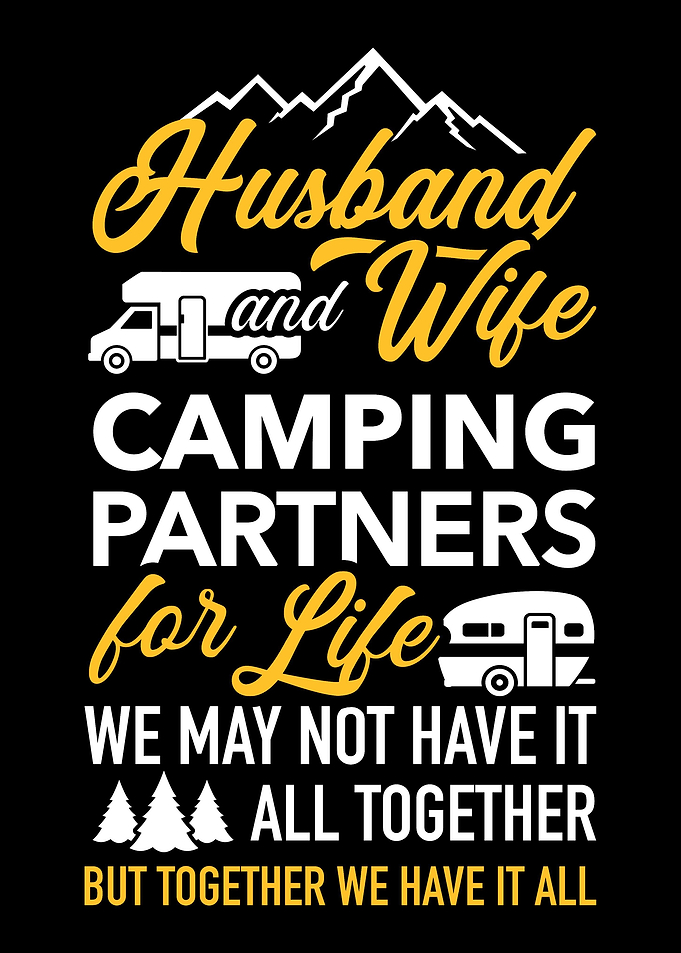 Husband and wife camping p