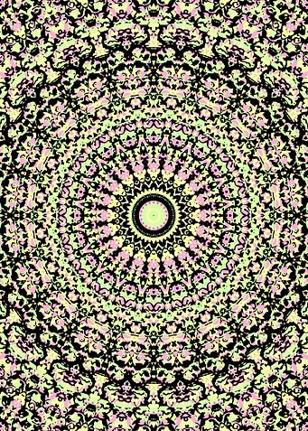 Vibrant Trippy Mandala