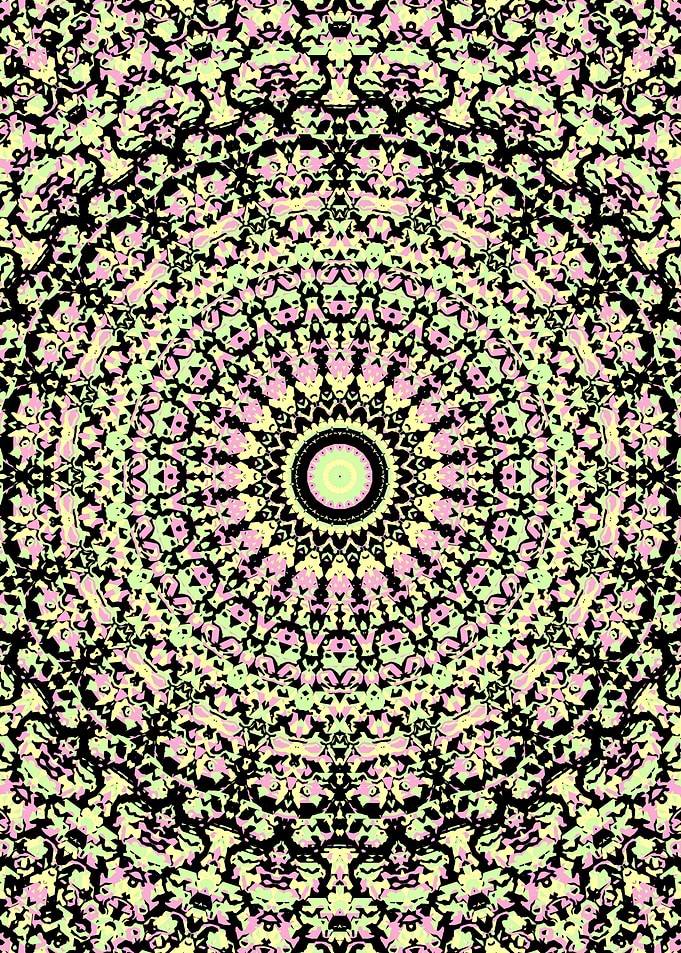 Vibrant Trippy Mandala