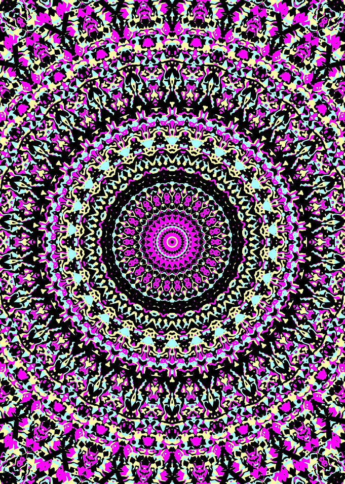 Colorful Groovy Mandala