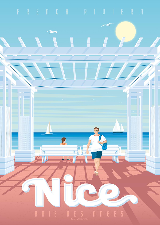 Nice France Travel Poster