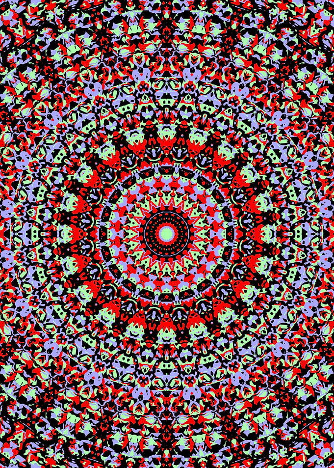 Trippy Colorful Mandala