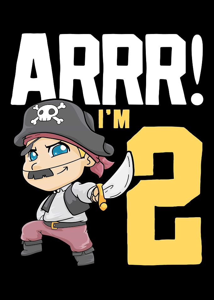 2nd Birthday Pirate Two Ye