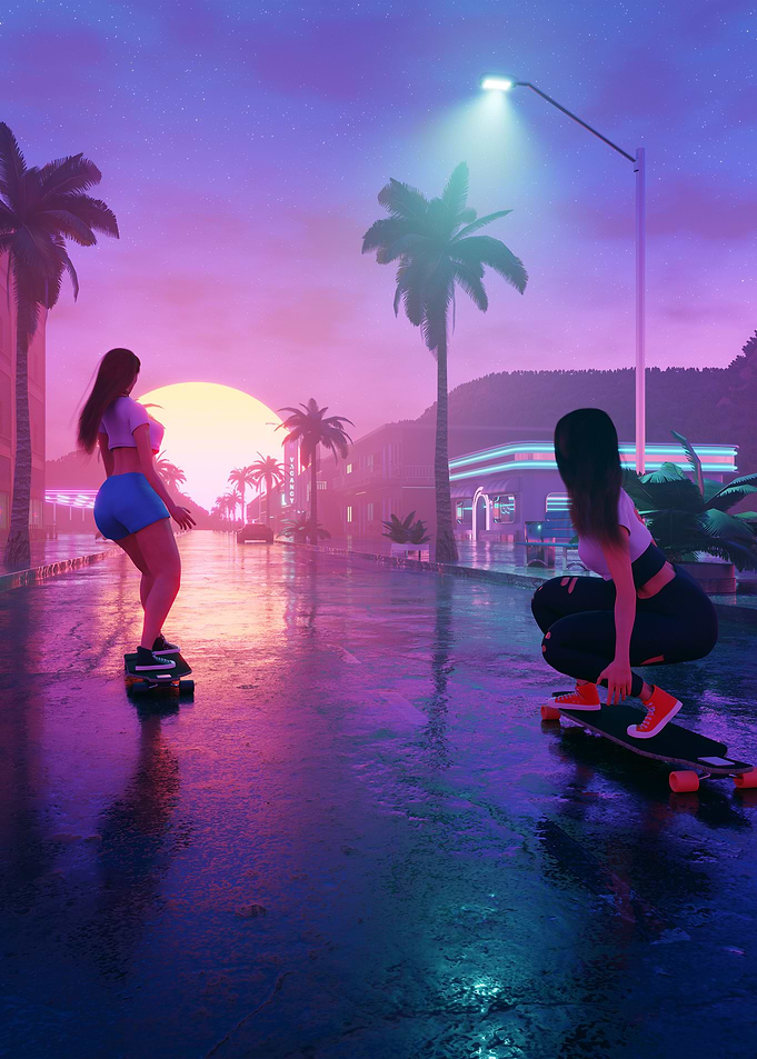 Sunset Longboarding