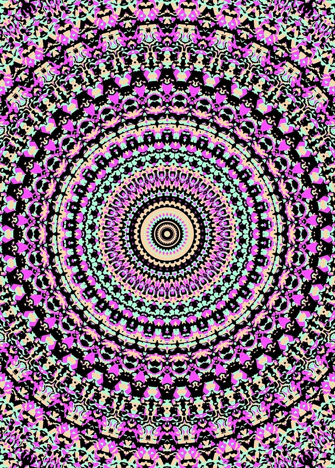 Trippy Colorful Mandala