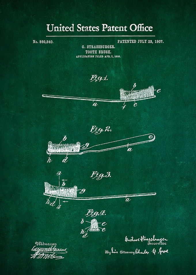 12 Toothbrush Patent 1907