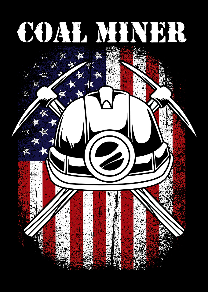 Coal Mine American Flag