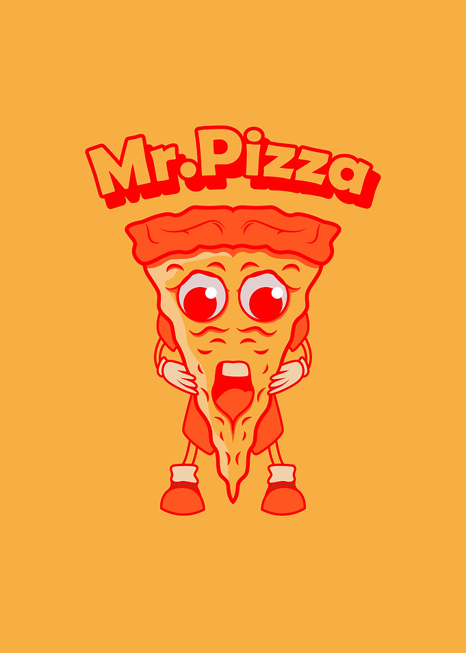 mascot a pizza character