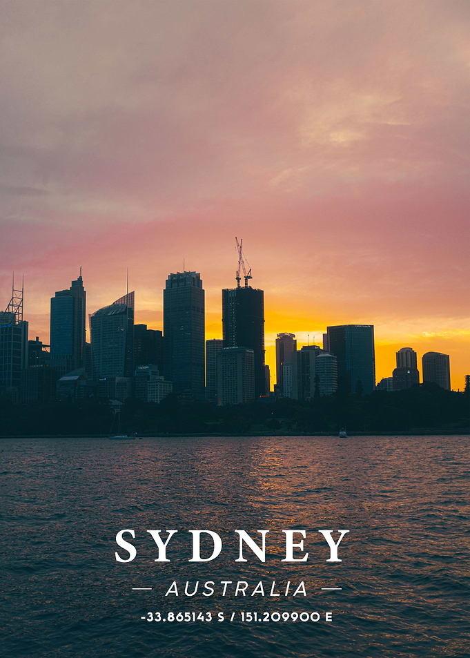 Sydney Coordinate Art