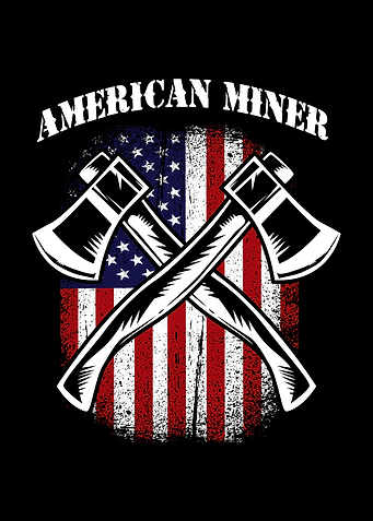 American Flag Coal Miner