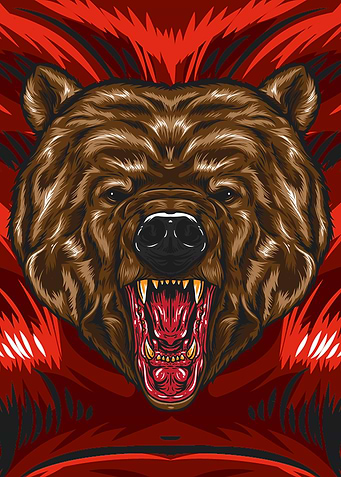 Angry Bear Head