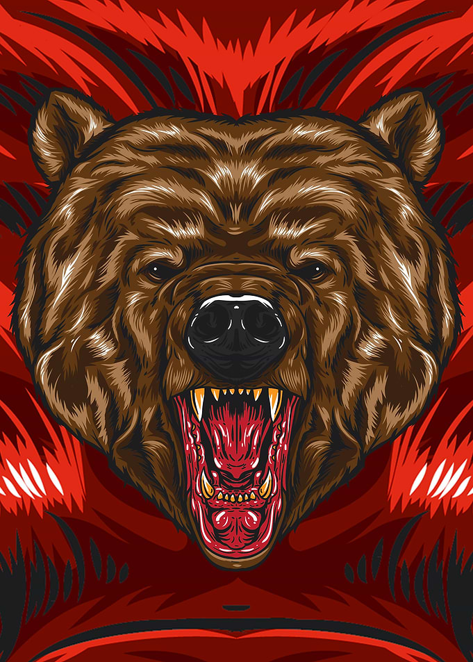 Angry Bear Head