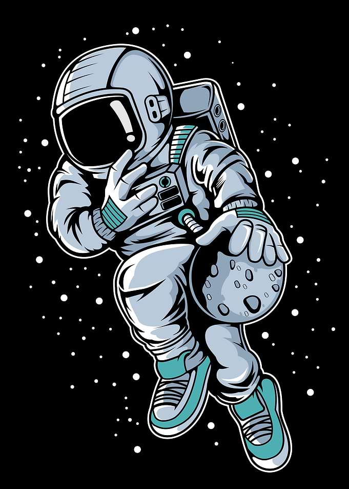 Astronaut Moon Basketball