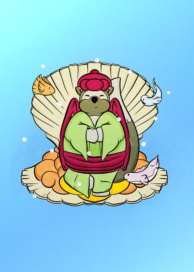 The sea goddess Tanuki