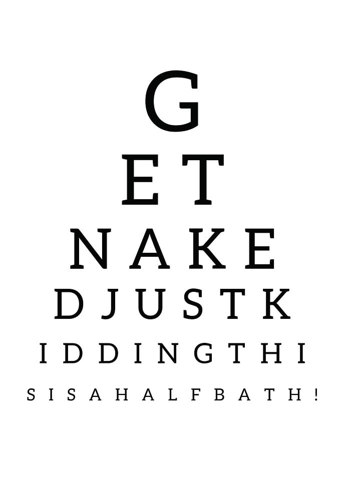 Eye Exam Bathroom Naked