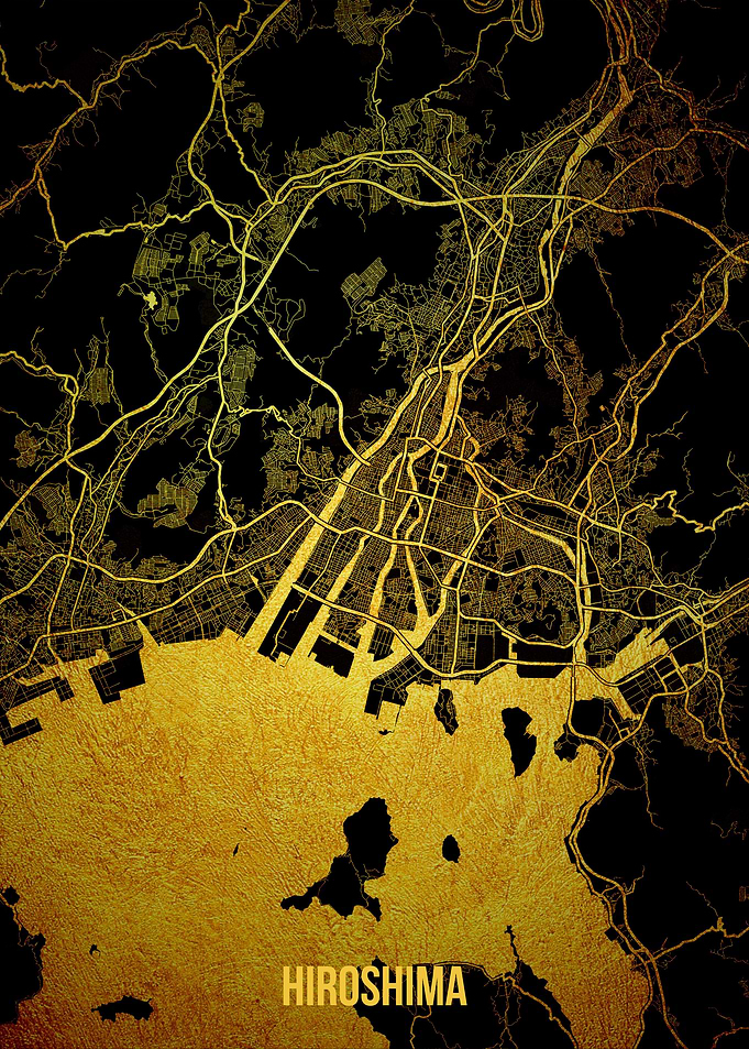 Hiroshima gold map