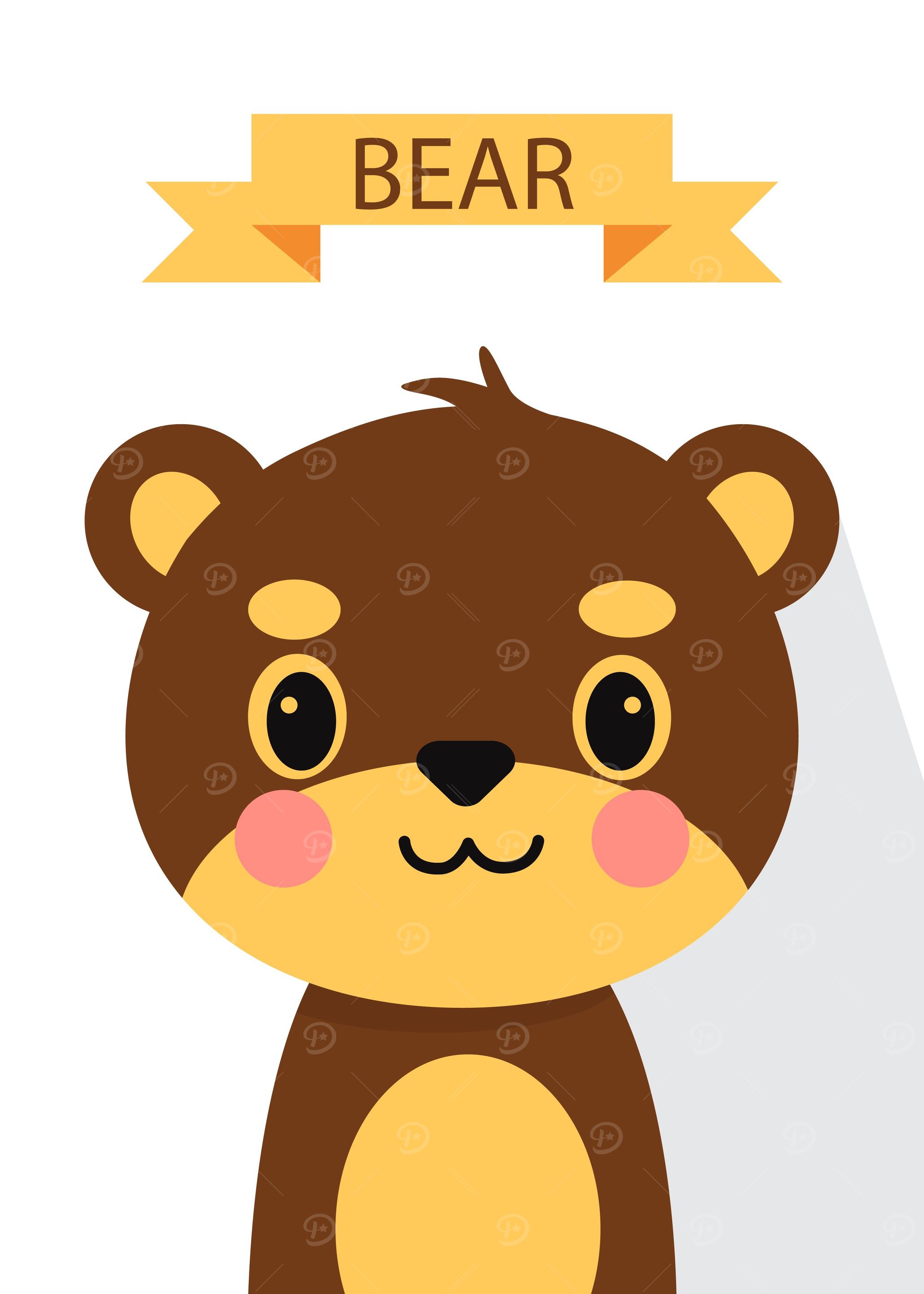 Cute Bear Portrait poster