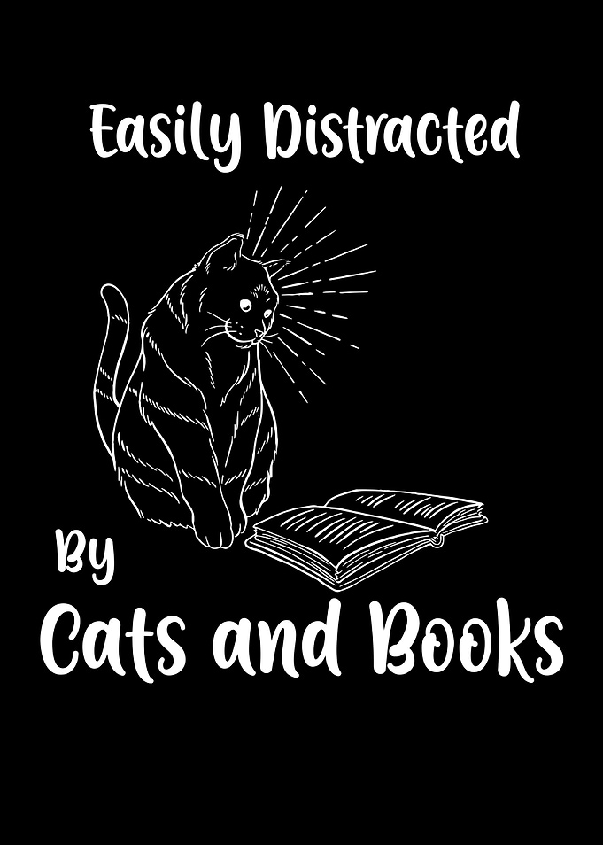 Cat Reading Books