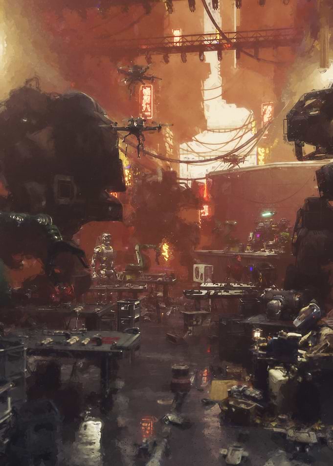 Dystopian Mech Shop