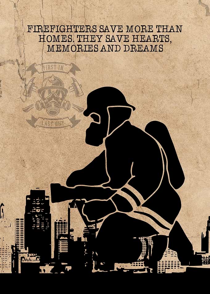 Firefighter Wall Art Decor