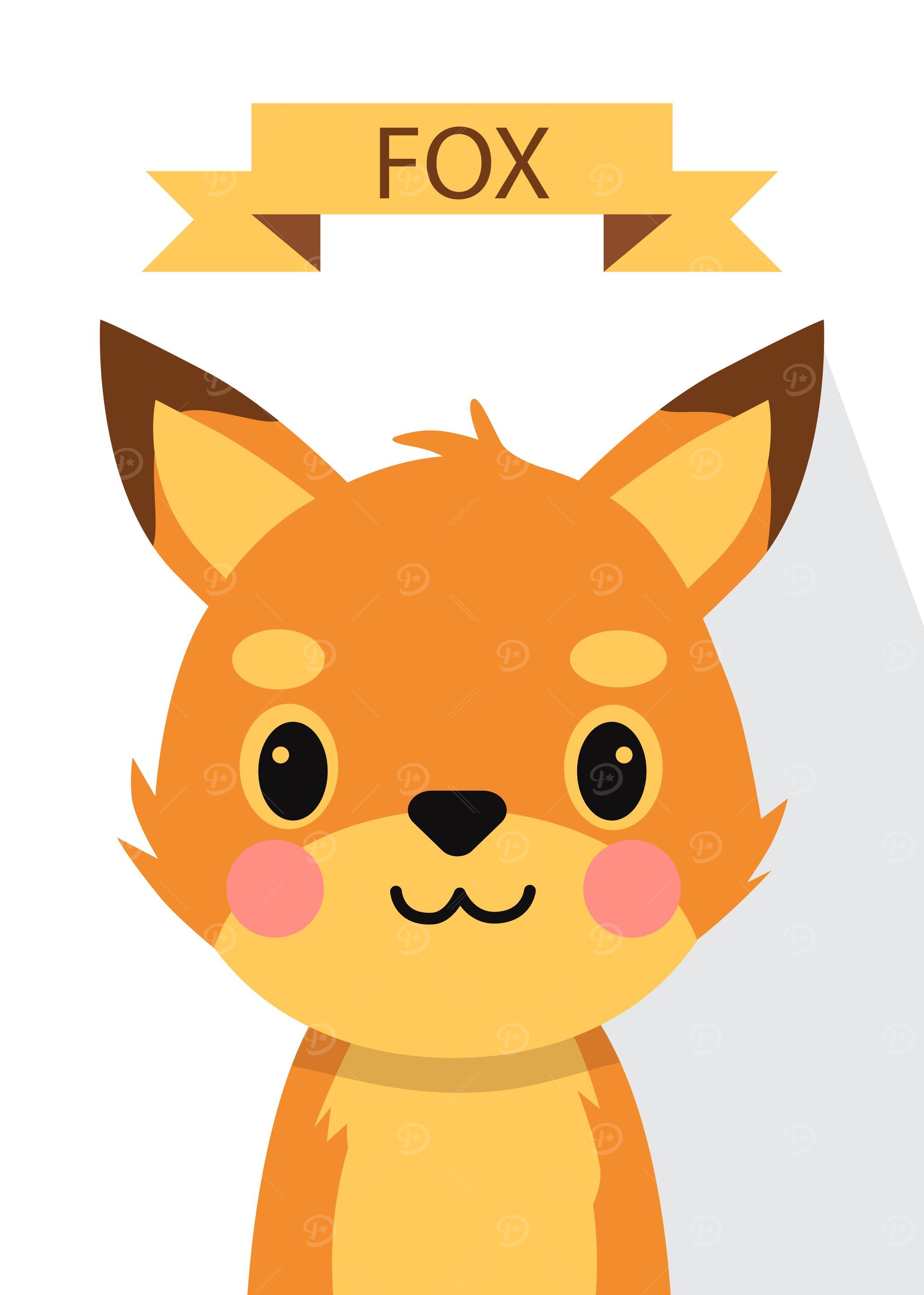Cute Fox Portrait poster