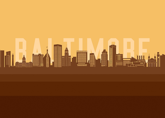 baltimore skyline retro2