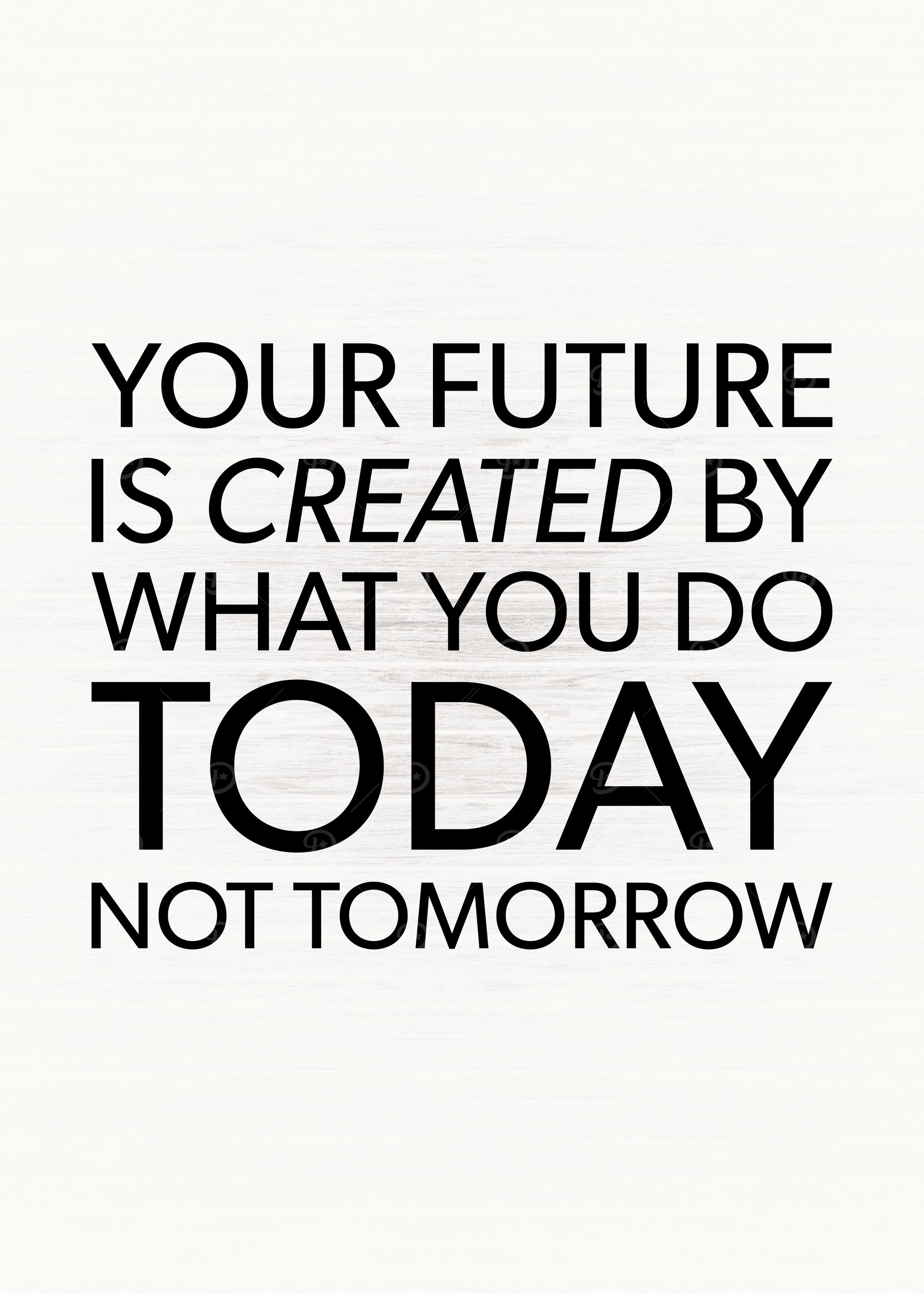 Future Is Created By Today